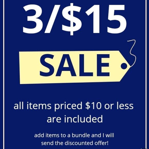 3/$15 sale!  - Picture 1 of 1